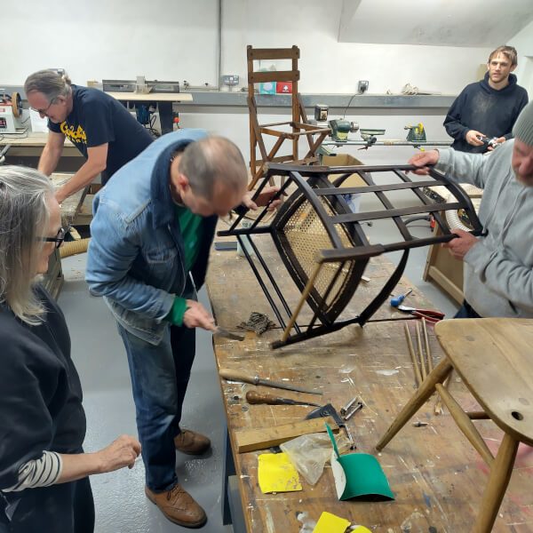 Wooden Furniture Repair Class, photographed by The Remakery