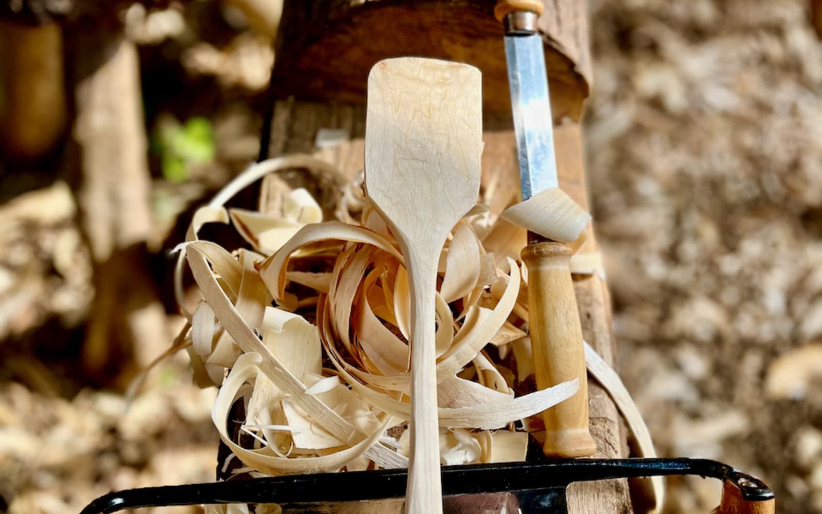 Wooden Spatula Making Course, photographed by Bristol Tree Craft