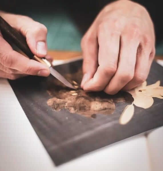 Marquetry Woodworking Class, photographed by Pottery lodge