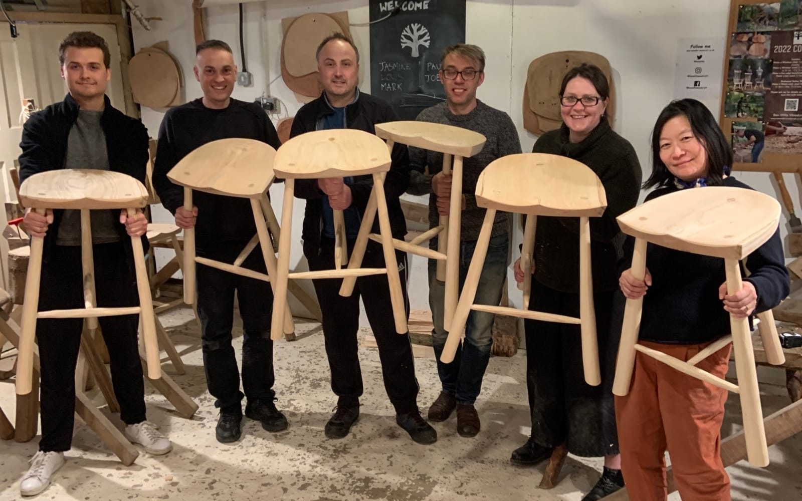 Make a wooden bar stool, photographed by Ben Willis Woodcraft