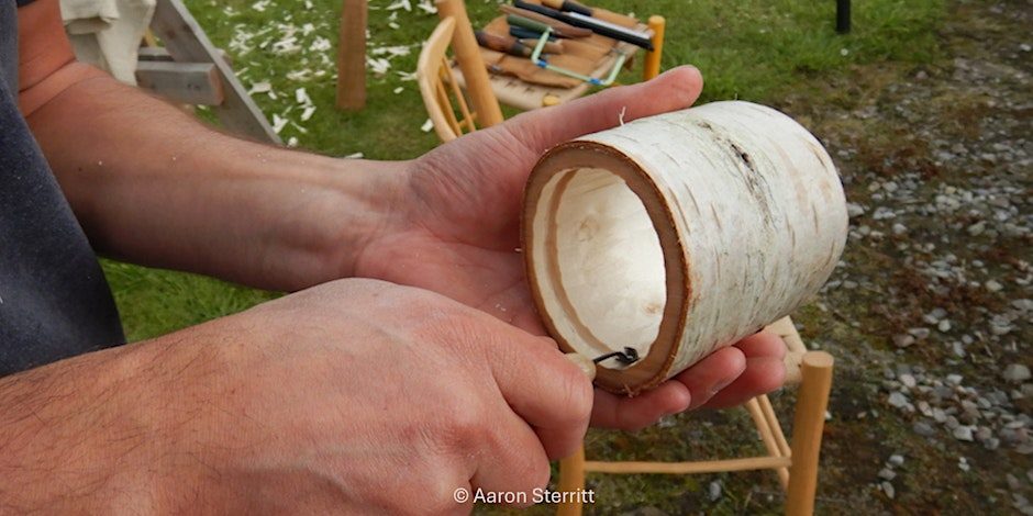 Learn how to carve a shrink pot, photographed by Cairngorms National Park Authority