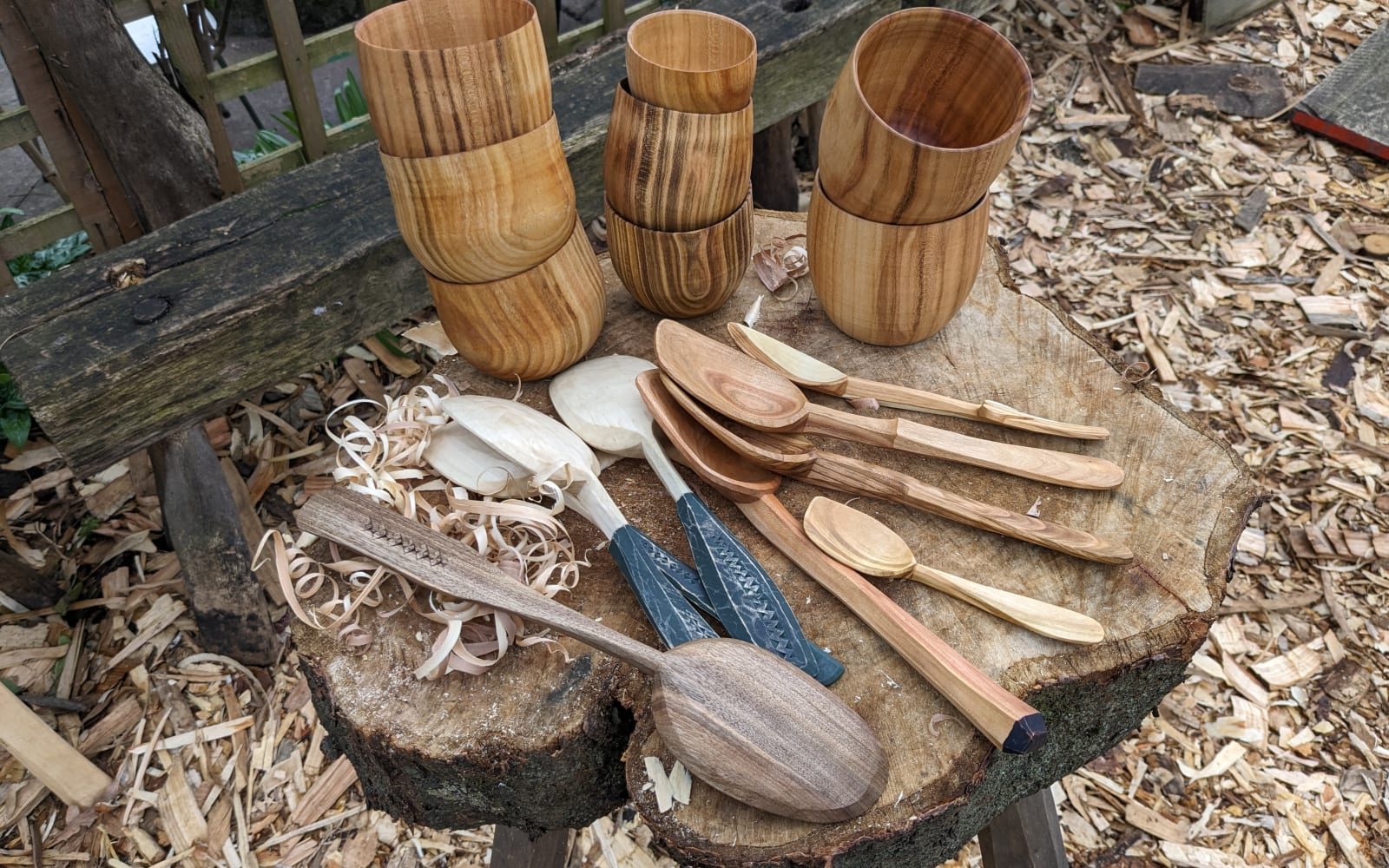 Private booking half-day course, improve your green woodworking, photographed by London Green Wood