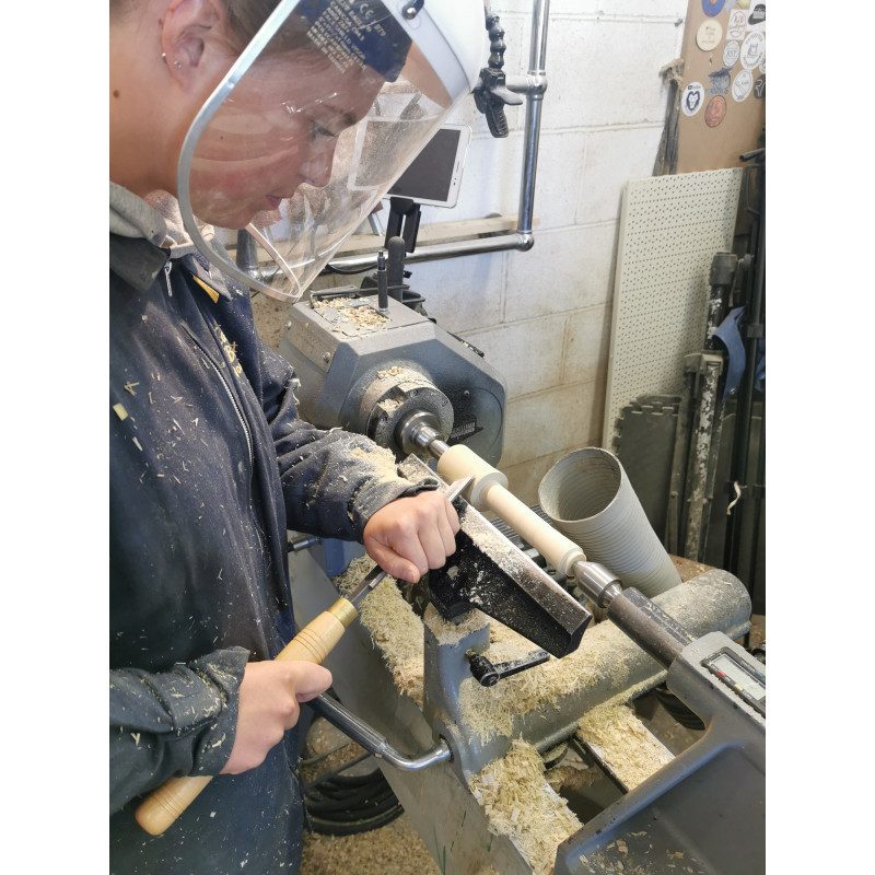Half Day Woodturning (our most popular course), photographed by Mark Beckett