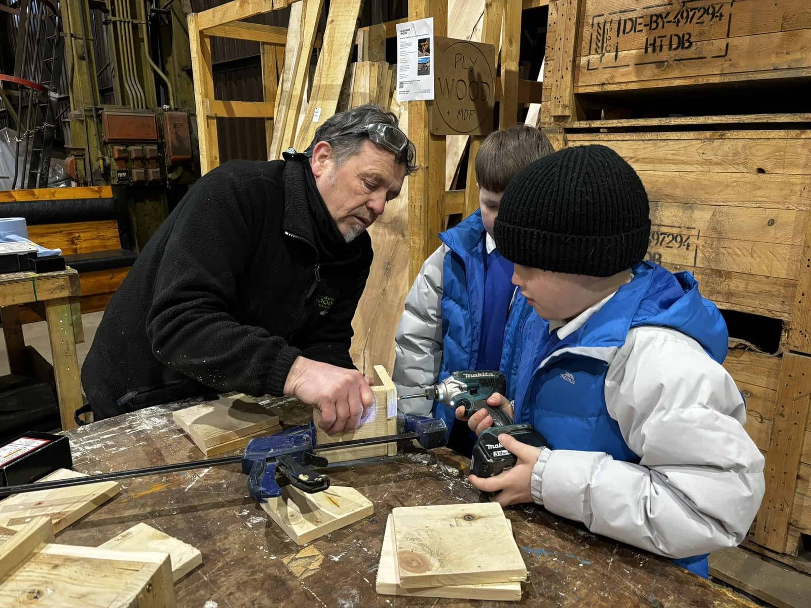 Bird box & planter workshop, photographed by Glasgow Wood