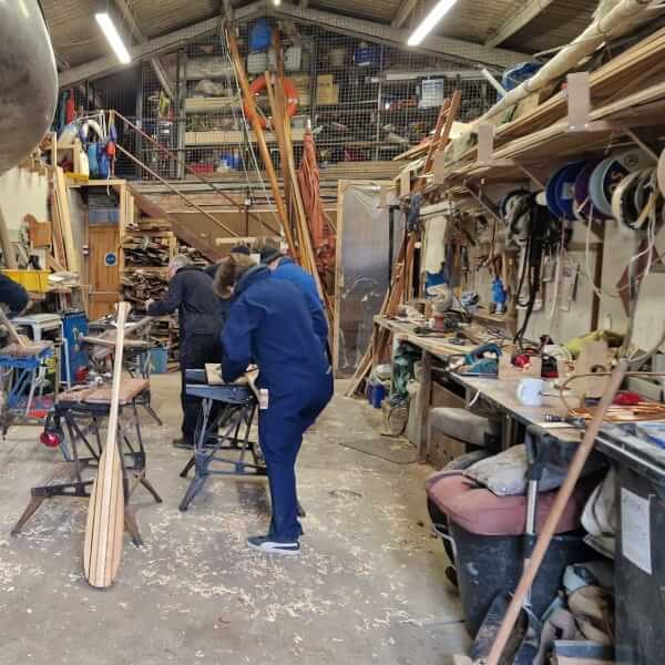 Wooden Paddle Building Workshop, photographed by All Aboard Watersports
